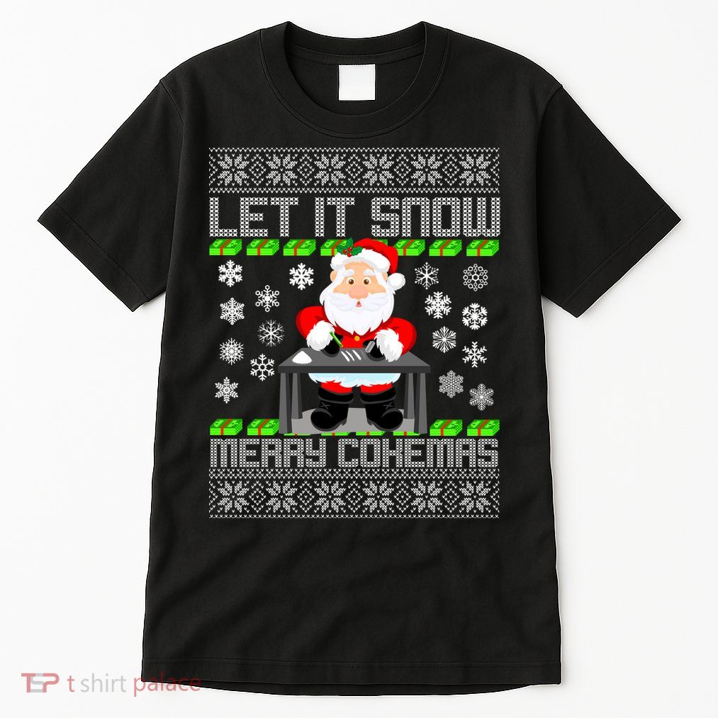 Let It Snow Merry Cokemas Santa Claus Ugly Christmas Tall T-Shirt