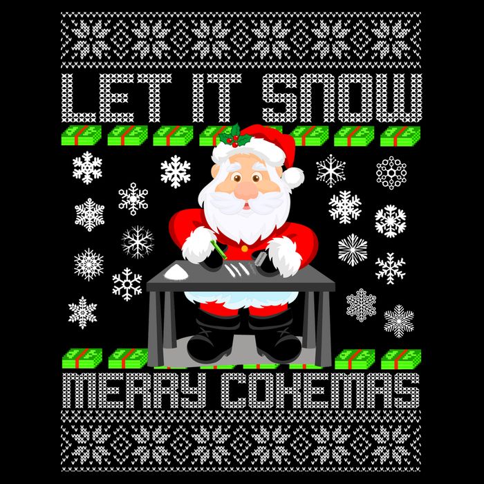 Let It Snow Merry Cokemas Santa Claus Ugly Christmas Backpack