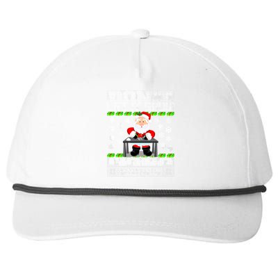 Let It Snow Merry Cokemas Santa Claus Ugly Christmas Snapback Five-Panel Rope Hat