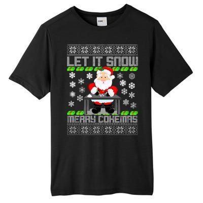 Let It Snow Merry Cokemas Santa Claus Ugly Christmas Tall Fusion ChromaSoft Performance T-Shirt