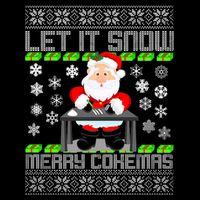 Let It Snow Merry Cokemas Santa Claus Ugly Christmas 16 in Basic Backpack