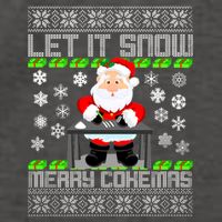 Let It Snow Merry Cokemas Santa Claus Ugly Christmas Vector Backpack