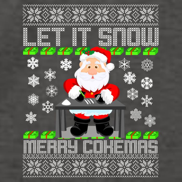Let It Snow Merry Cokemas Santa Claus Ugly Christmas Vector Backpack