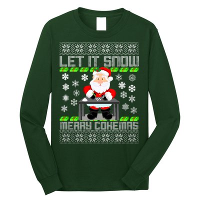 Let It Snow Merry Cokemas Santa Claus Ugly Christmas Long Sleeve Shirt