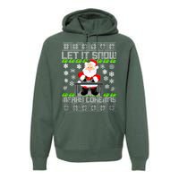 Let It Snow Merry Cokemas Santa Claus Ugly Christmas Premium Hoodie