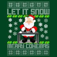 Let It Snow Merry Cokemas Santa Claus Ugly Christmas Cooling Performance Long Sleeve Crew