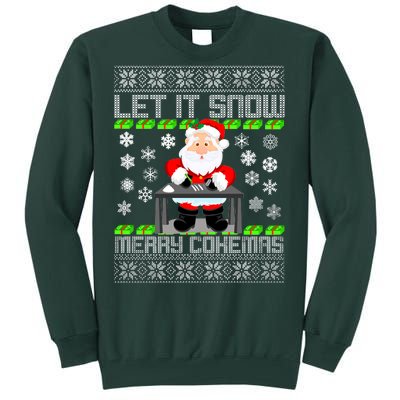 Let It Snow Merry Cokemas Santa Claus Ugly Christmas Tall Sweatshirt