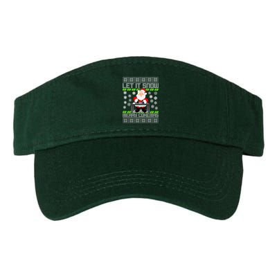 Let It Snow Merry Cokemas Santa Claus Ugly Christmas Visor