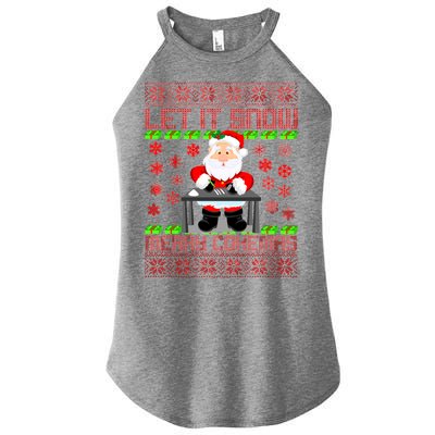 Let It Snow Merry Cokemas Santa Claus Ugly Christmas Women's Perfect Tri Rocker Tank