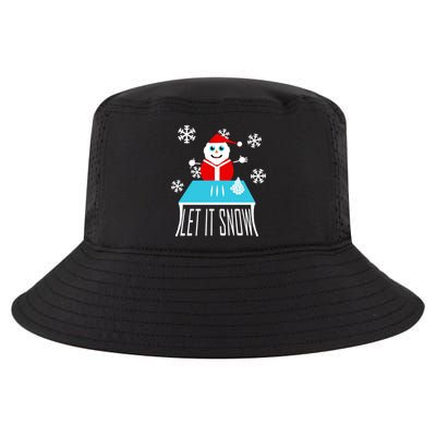 Let it Snow Snow Man Santa Ugly Christmas Cool Comfort Performance Bucket Hat