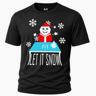 Let it Snow Snow Man Santa Ugly Christmas Performance Shirt