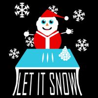 Let it Snow Snow Man Santa Ugly Christmas Cooling Performance Crew T-Shirt