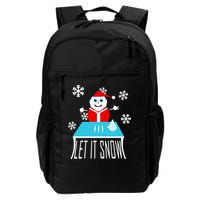Let it Snow Snow Man Santa Ugly Christmas Backpack