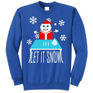 Let it Snow Snow Man Santa Ugly Christmas Sweatshirt