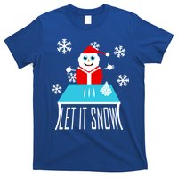 Let it Snow Snow Man Santa Ugly Christmas T-Shirt