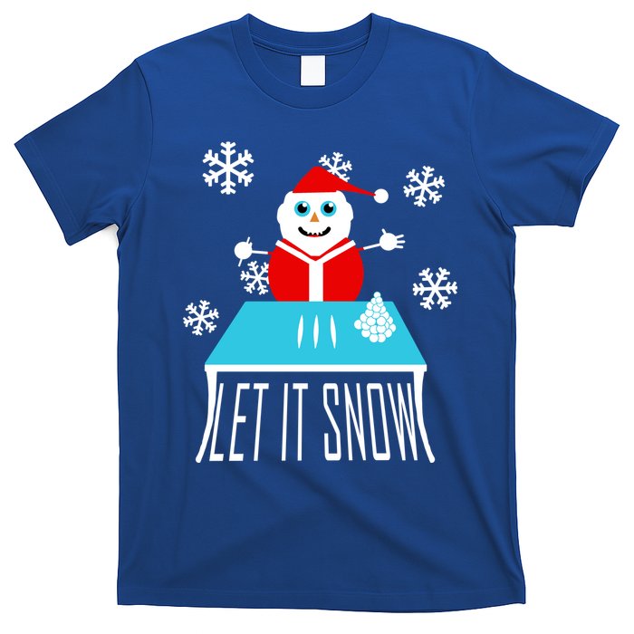 Let it Snow Snow Man Santa Ugly Christmas T-Shirt