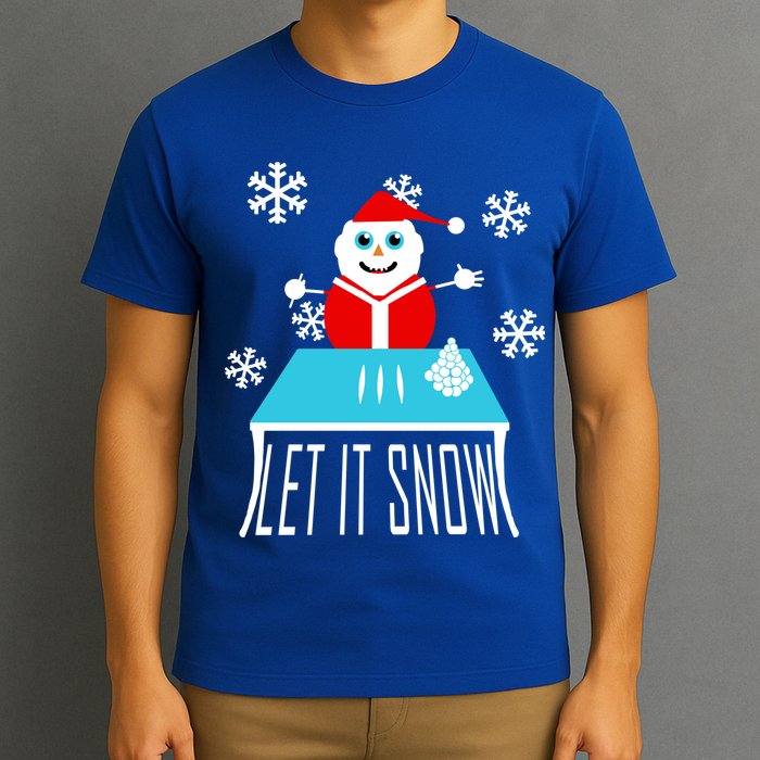 Let it Snow Snow Man Santa Ugly Christmas T-Shirt