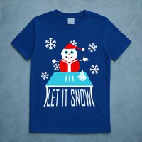 Let it Snow Snow Man Santa Ugly Christmas T-Shirt
