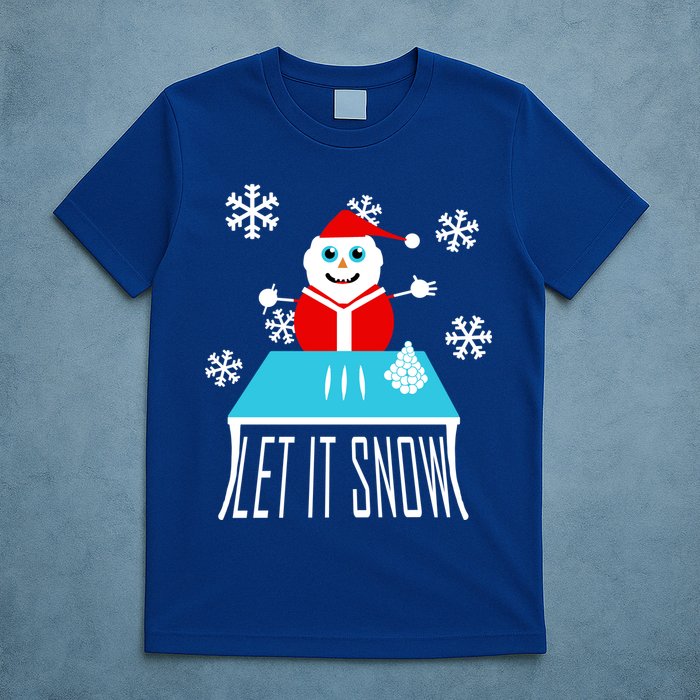 Let it Snow Snow Man Santa Ugly Christmas T-Shirt