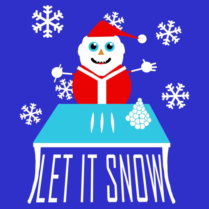 Let it Snow Snow Man Santa Ugly Christmas T-Shirt