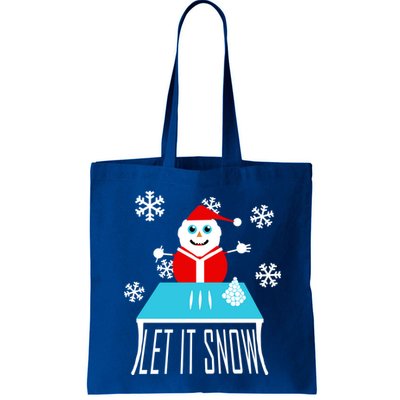 Let it Snow Snow Man Santa Ugly Christmas Bag