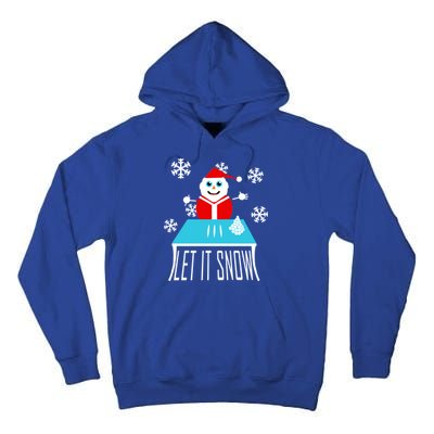 Let it Snow Snow Man Santa Ugly Christmas Tall Hoodie