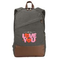 Let Me Love You Cotton Canvas Backpack