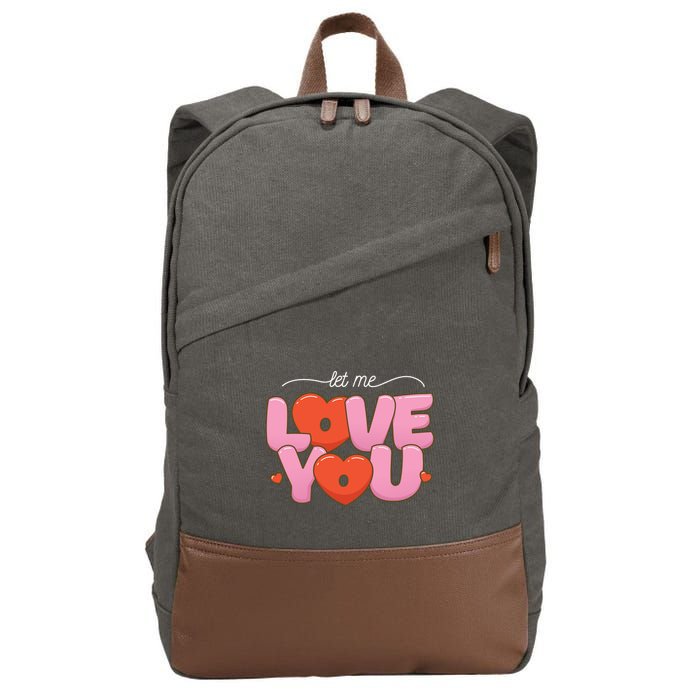 Let Me Love You Cotton Canvas Backpack