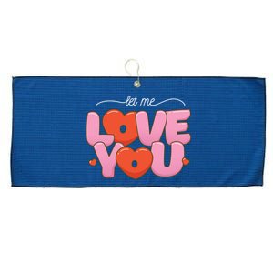 Let Me Love You Large Microfiber Waffle Golf Towel