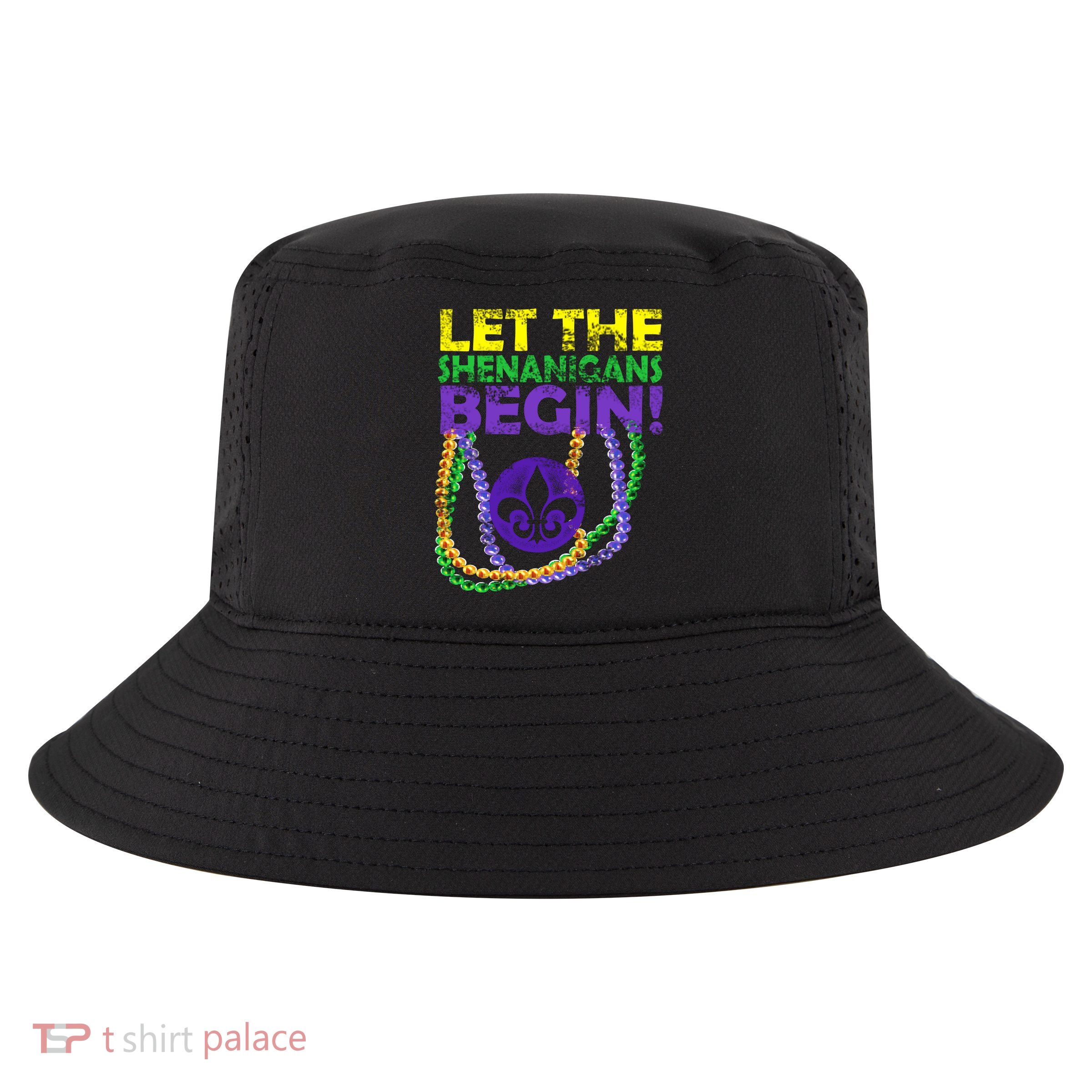 Let Shenanigans Begins Mardi Gras Cool Comfort Performance Bucket Hat