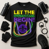 Let Shenanigans Begins Mardi Gras Cooling Performance Crew T-Shirt