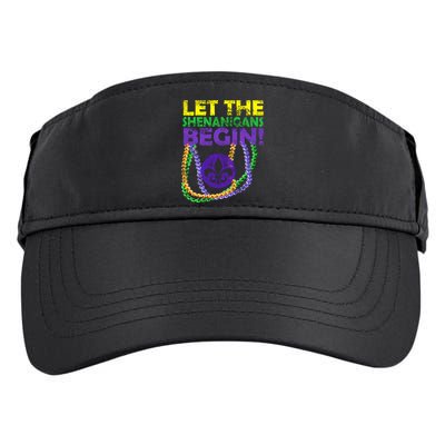 Let Shenanigans Begins Mardi Gras Adult Drive Performance Visor