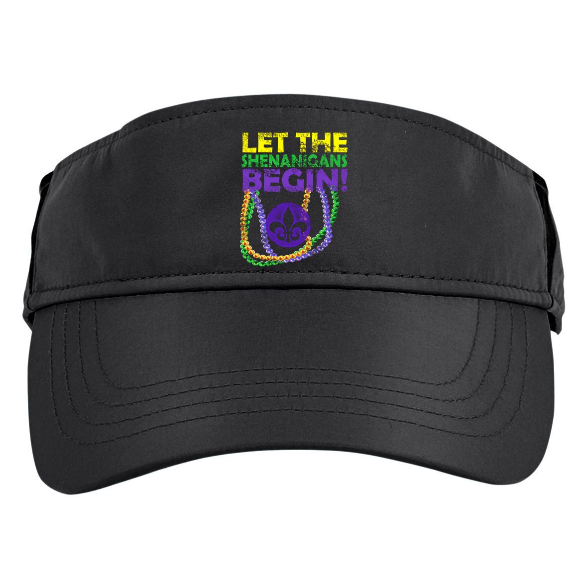 Let Shenanigans Begins Mardi Gras Adult Drive Performance Visor