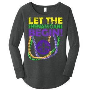 Let Shenanigans Begins Mardi Gras Women's Perfect Tri Tunic Long Sleeve Shirt