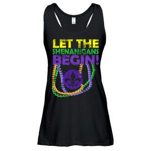 Let Shenanigans Begins Mardi Gras Ladies Essential Flowy Tank