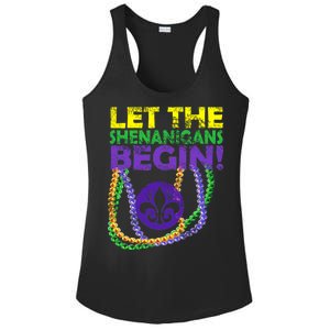 Let Shenanigans Begins Mardi Gras Ladies PosiCharge Competitor Racerback Tank