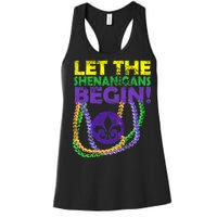 Let Shenanigans Begins Mardi Gras Women's Racerback Tank