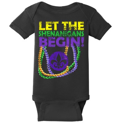 Let Shenanigans Begins Mardi Gras Baby Bodysuit