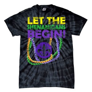 Let Shenanigans Begins Mardi Gras Tie-Dye T-Shirt