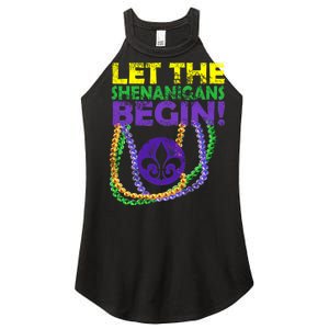 Let Shenanigans Begins Mardi Gras Women's Perfect Tri Rocker Tank