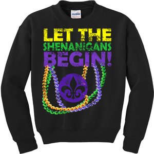 Let Shenanigans Begins Mardi Gras Kids Sweatshirt