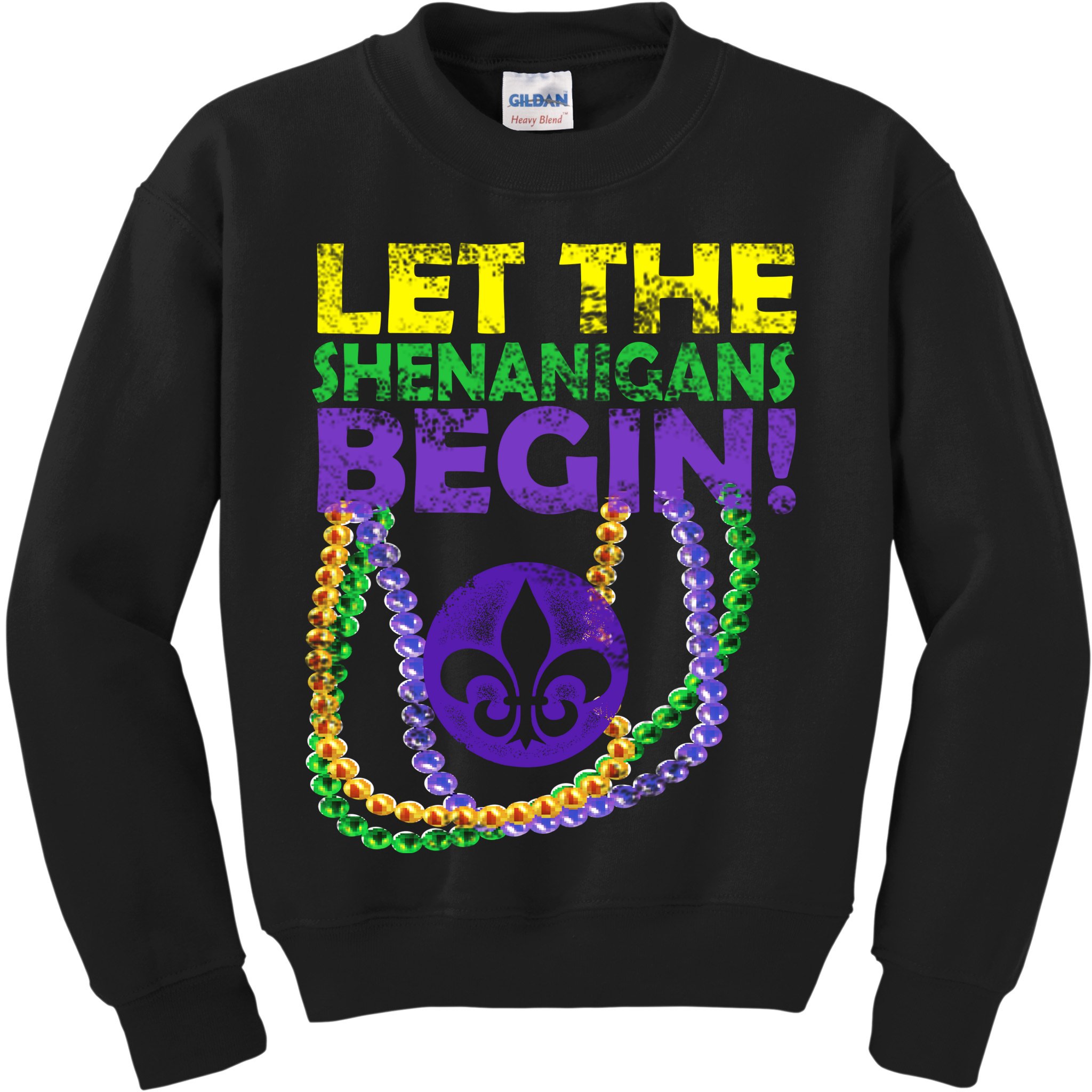 Let Shenanigans Begins Mardi Gras Kids Sweatshirt