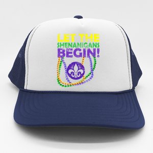 Let Shenanigans Begins Mardi Gras Trucker Hat