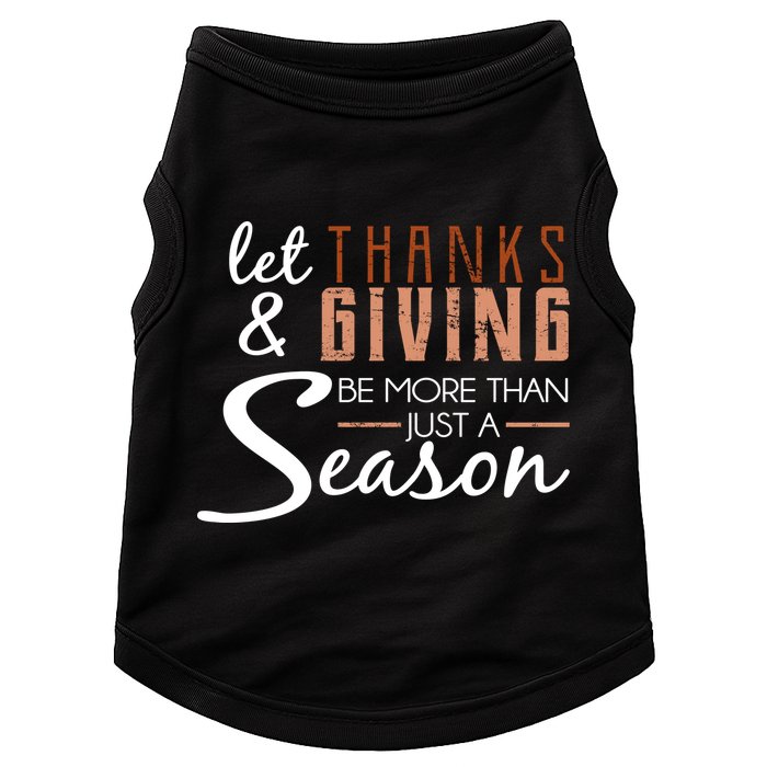 Let Thanks & Giving Be More Than Just Season Doggie Tank