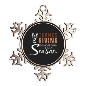 Let Thanks & Giving Be More Than Just Season Metallic Star Ornament