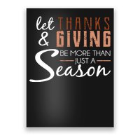 Let Thanks & Giving Be More Than Just Season Poster