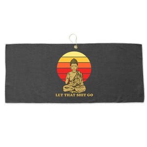 Let That Shit Go Buddha Large Microfiber Waffle Golf Towel