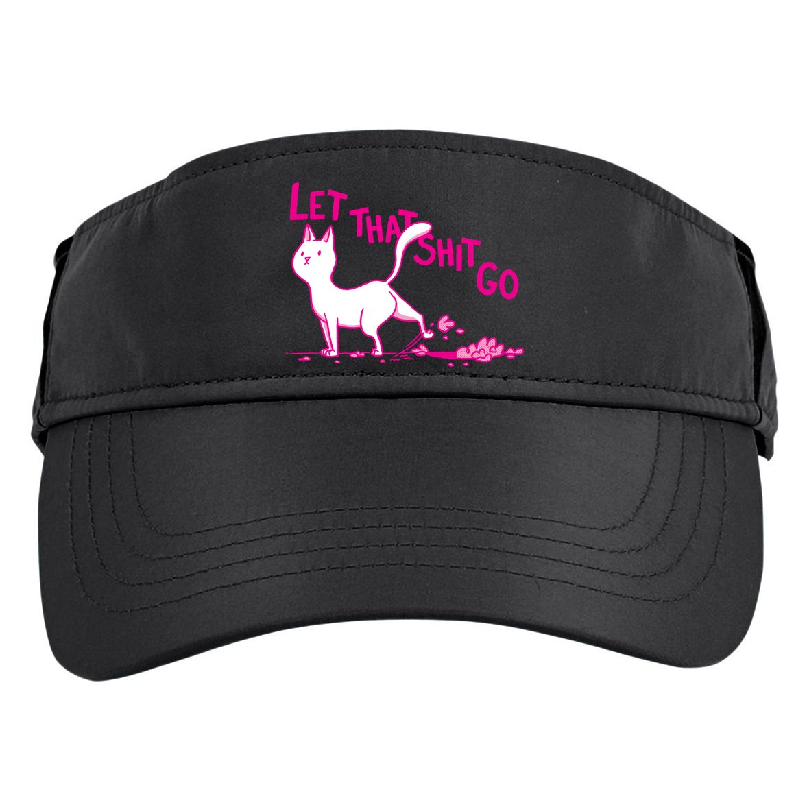 Let That Shit Go Funny Cat Adult Drive Performance Visor