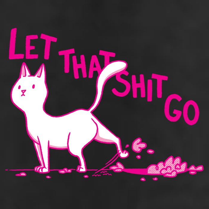 Let That Shit Go Funny Cat Adult Drive Performance Visor