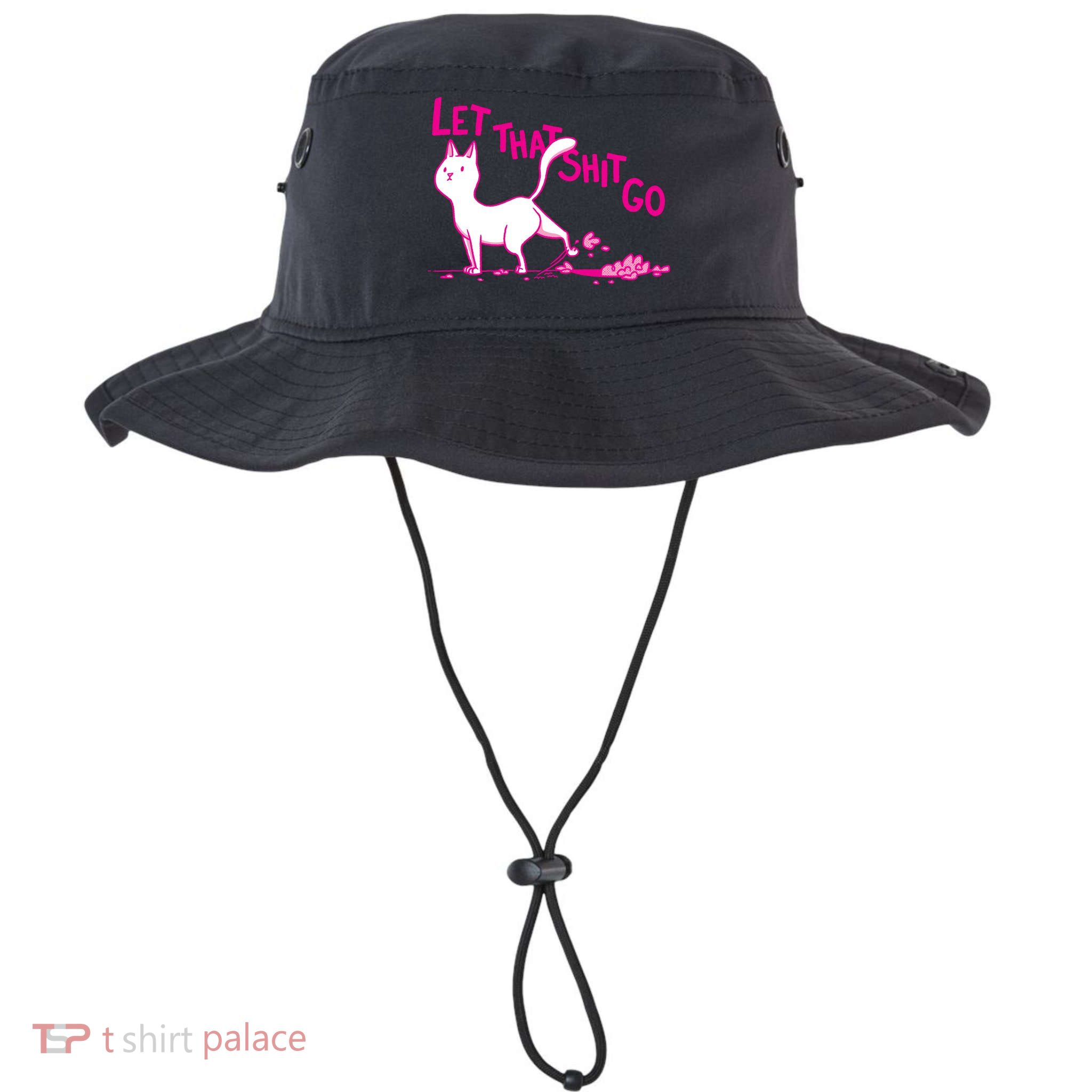 Let That Shit Go Funny Cat Bucket Hat